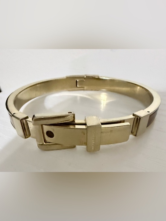 Michael Kors Jewelry - Michael Kors Gold Tone Belt-Style Bracelet